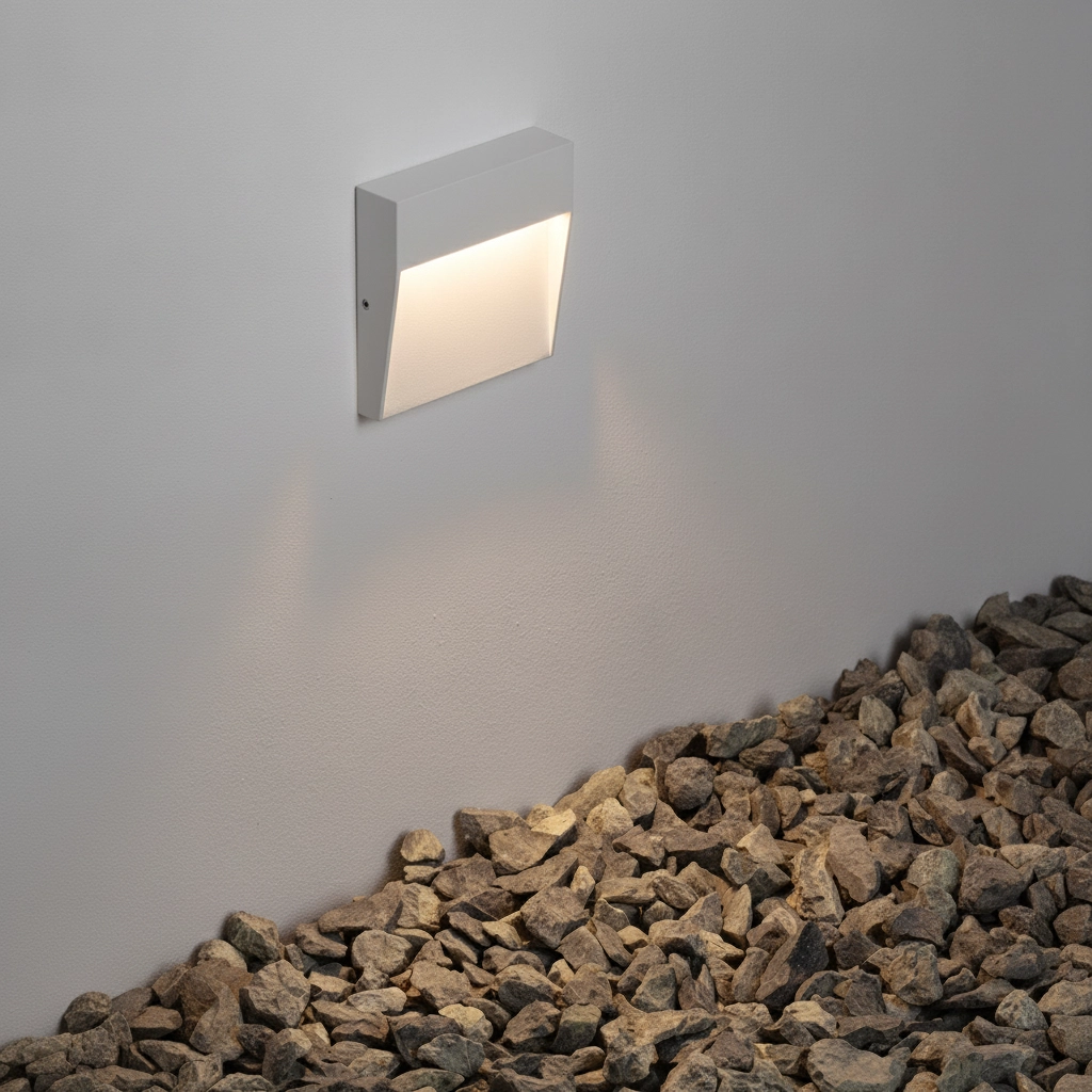 Vierkante wandlamp Toby design wit