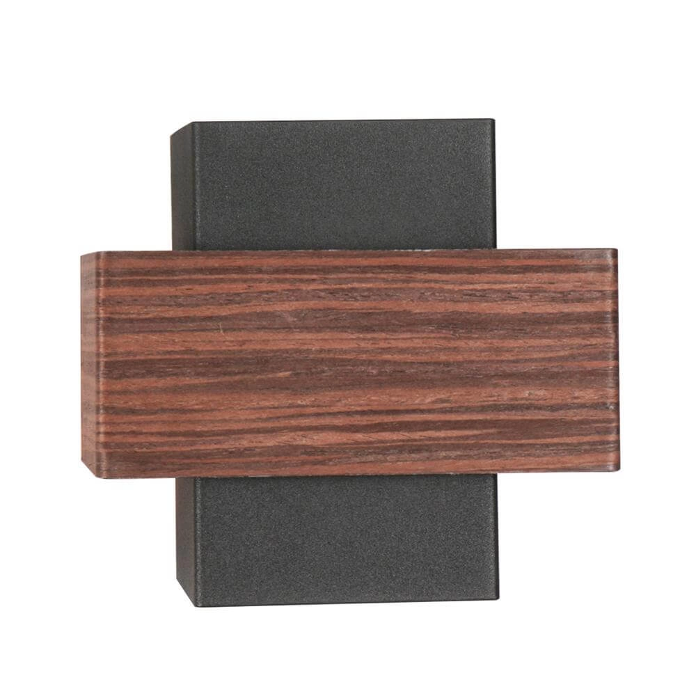Wandlamp Muro zwart met hout S Steinhauer 8712746177749