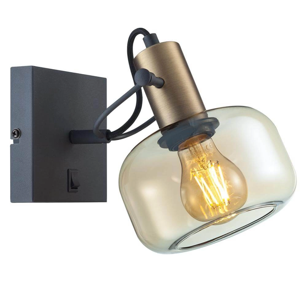 Wandlamp Glaslic amber glas Steinhauer 8712746174014