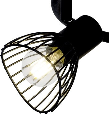 Zwarte plafondlamp Elhi 3-lichts Brilliant 4004353306570