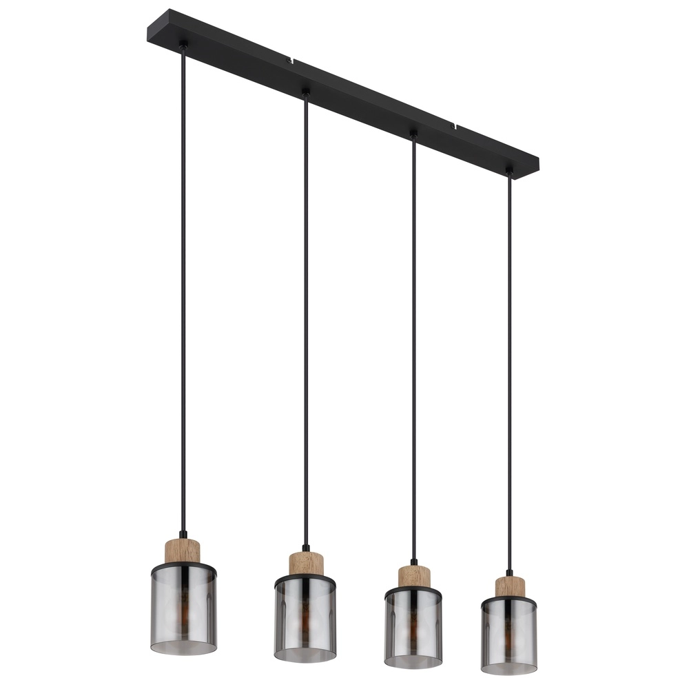4-lichts hanglamp Reid zwart Globo 9007371445264