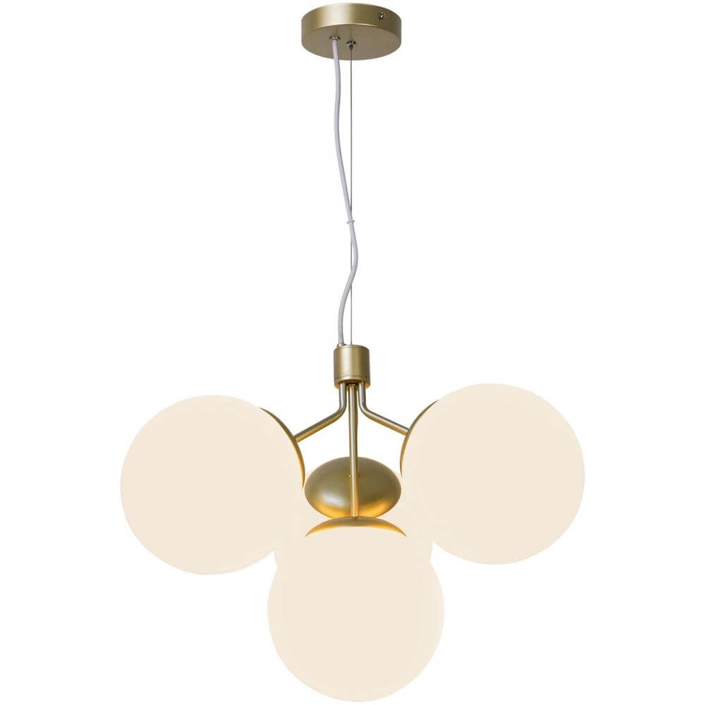 4-lichts hanglamp Ivona goud met wit glas Nordlux 5704924005329