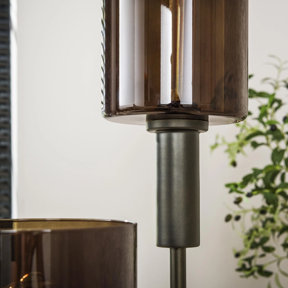 Vloerlamp Sepiora Sienna bruin - donker glas Lyora 8716803513440