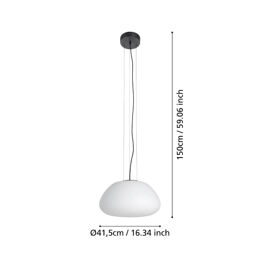 Hanglamp Balmes Ø 42cm - opaal glas Stars of Light 9008606243150