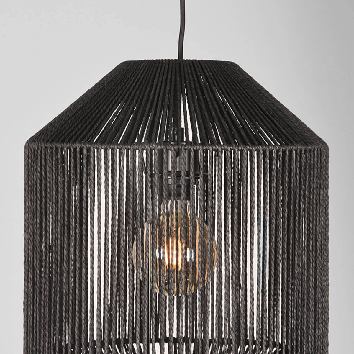 Zwart jute hanglamp Ibiza Ø 33cm Label51 8720195423171