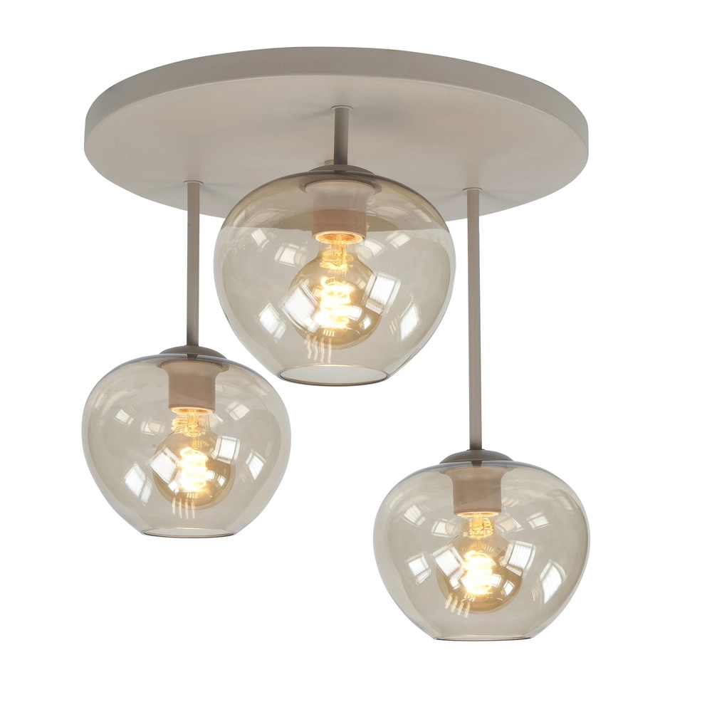 Design plafondlamp Fantasy zand bruin 3-lichts