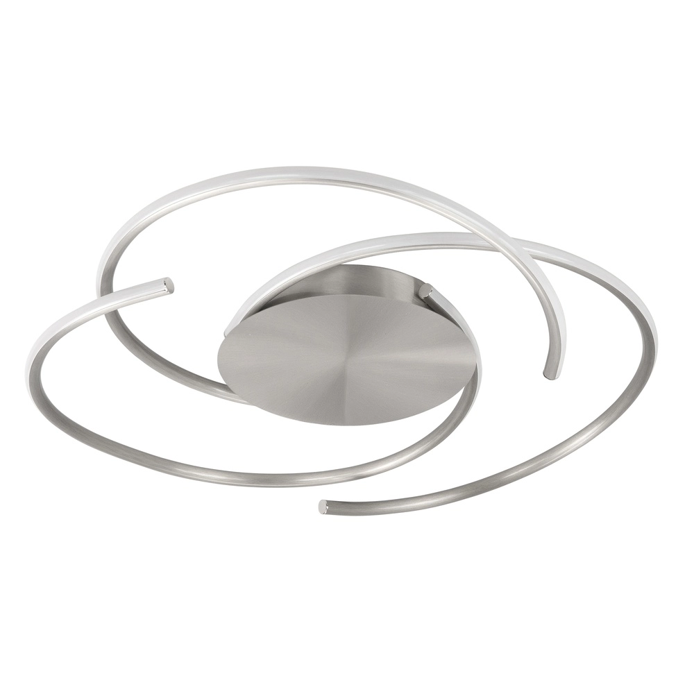 Plafondlamp Reverso design nikkel Ø 46cm