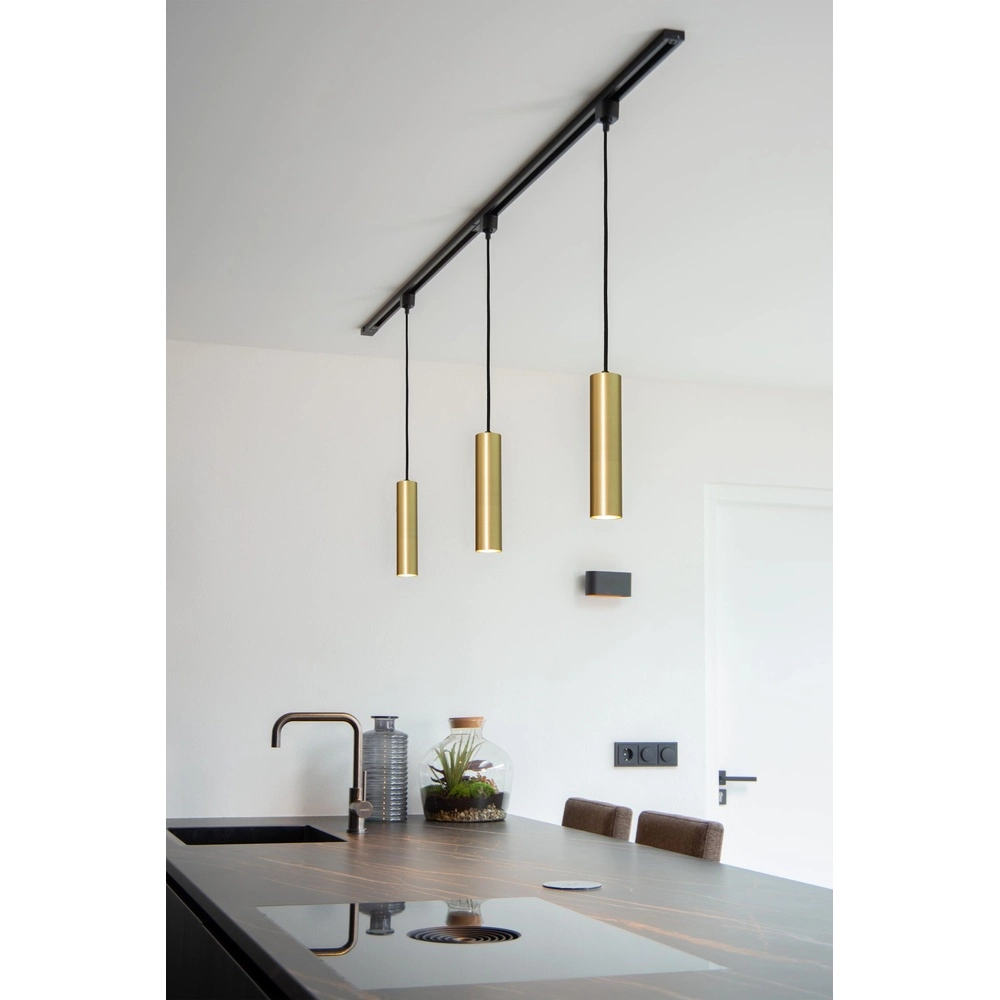 Rail hanglamp Track Floris 1-fase goud Lucide 5411212093363