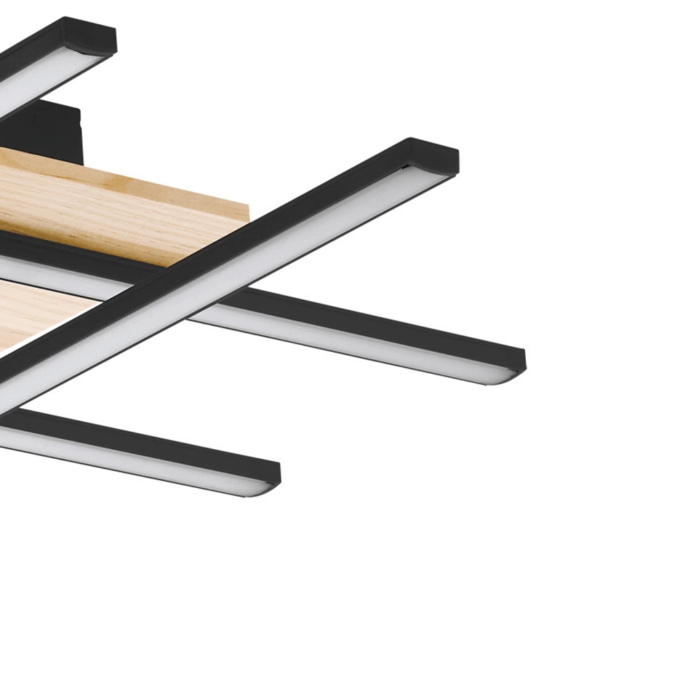 Plafondlamp Marinello 1 zwart met hout Eglo 9002759997939