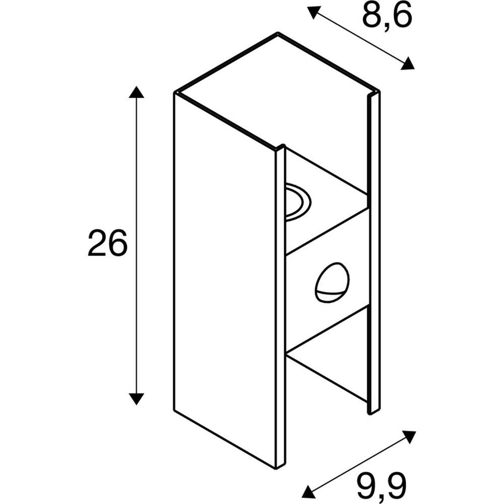 Wandspot Flatt zwart met sensor SLV 4024163306461