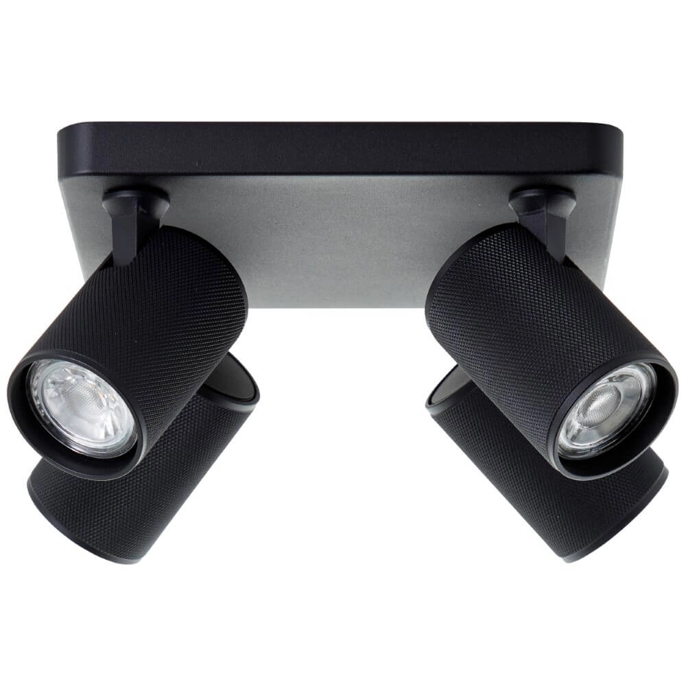 Vierkante opbouwspot Marty zwart Brilliant 4004353424427