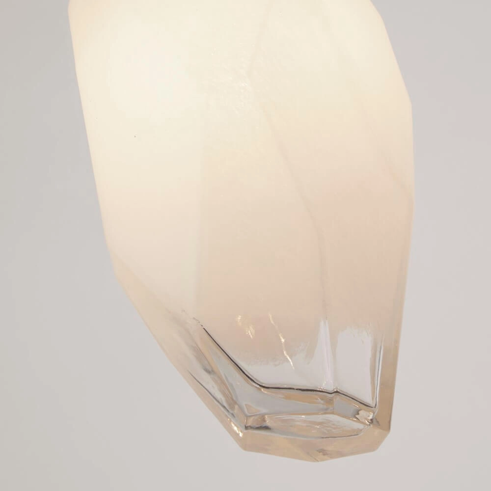 1-lichts hanglamp Rocky met wit glas Searchlight 5053423264264