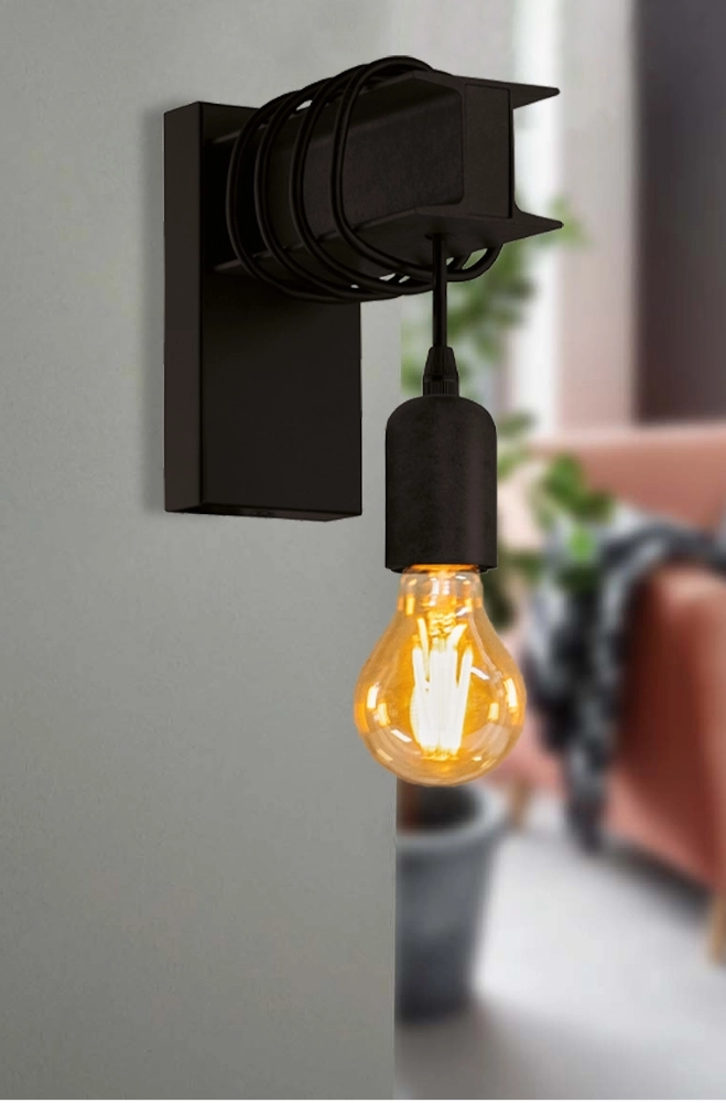 Wandlamp Townshend 6 zwart Eglo 9002759437138