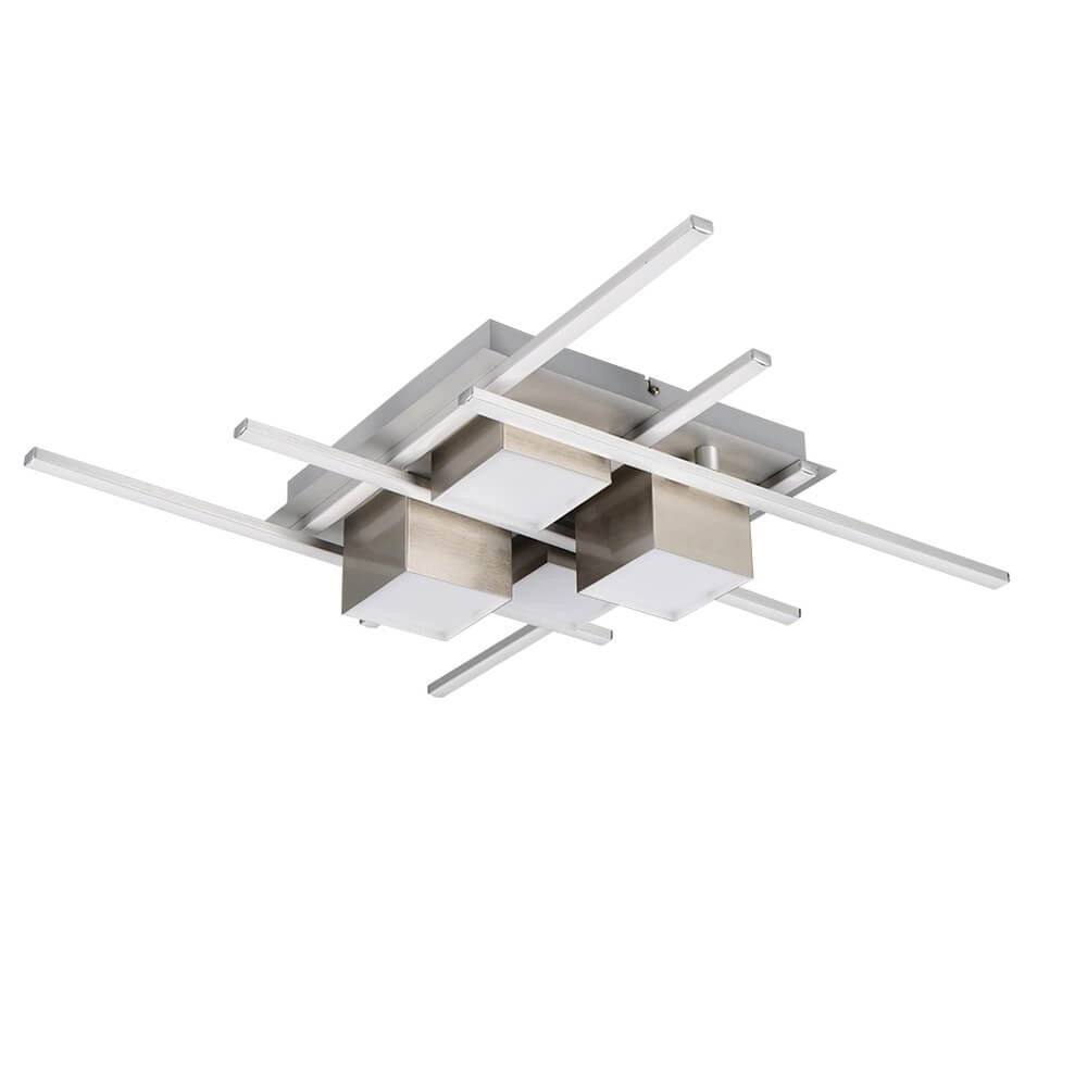 Design plafondlamp Roger nikkel Trio 4017807640052
