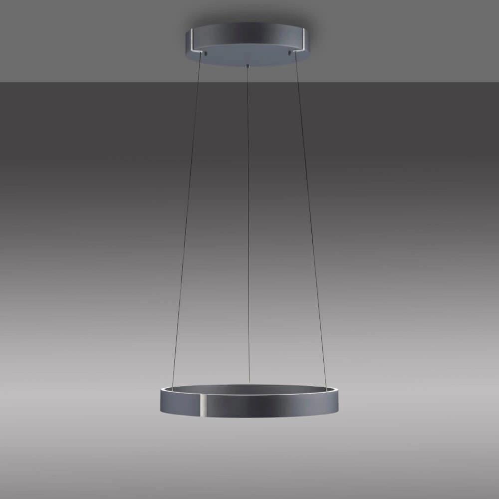 Ronde hanglamp Pure E-Clipse grijs Ø 50cm Paul Neuhaus 4012248372319