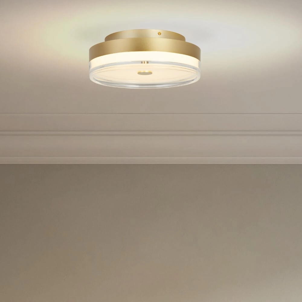 Plafondlamp Cyprus Ø 30cm goud Searchlight 5053423273747