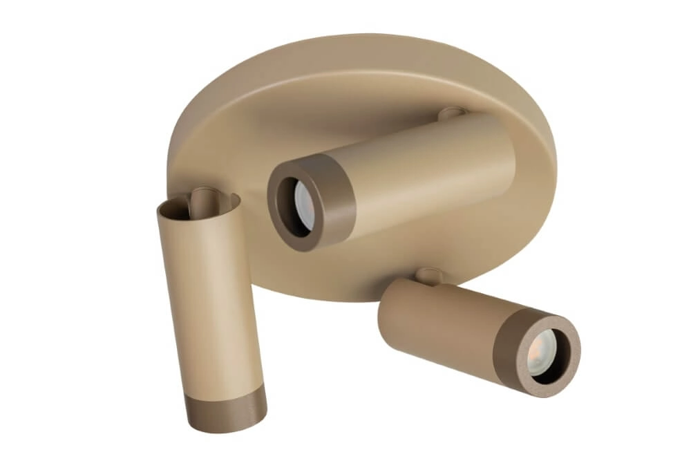 Zandkleurige plafondlamp Miller Sand 3-lichts