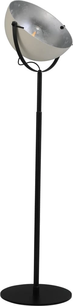 Landelijke vloerlamp Larino 50 175cm zwart met wit en grijs