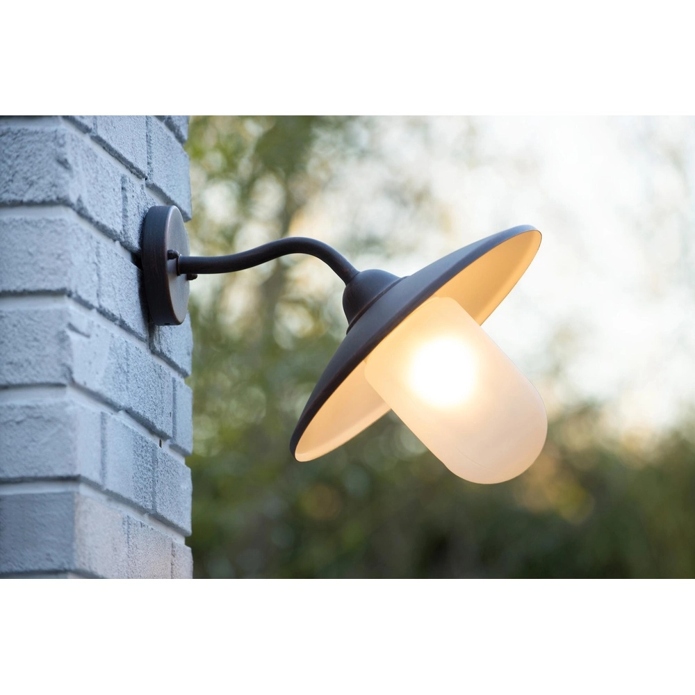 Landelijke wandlamp Aruba roestbruin Ø 30cm