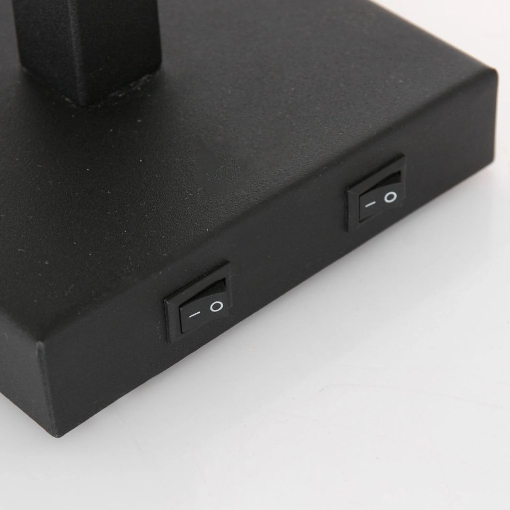 Zwart bedlampje Stang met kurk kapje Ø20cm Steinhauer 8712746180534