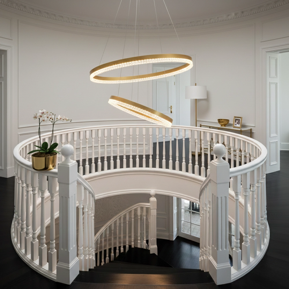 Hanglamp Adria goud Ø 60cm double