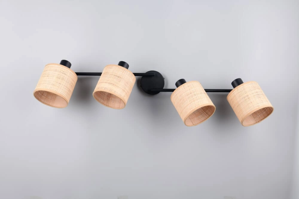 4-lichts plafondlamp Aimee met crème kappen Trio 4017807637359