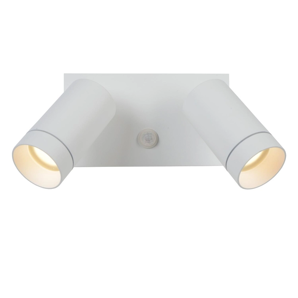 Wandspot Taylor IP54 dubbel met sensor wit Lucide 5411212092724