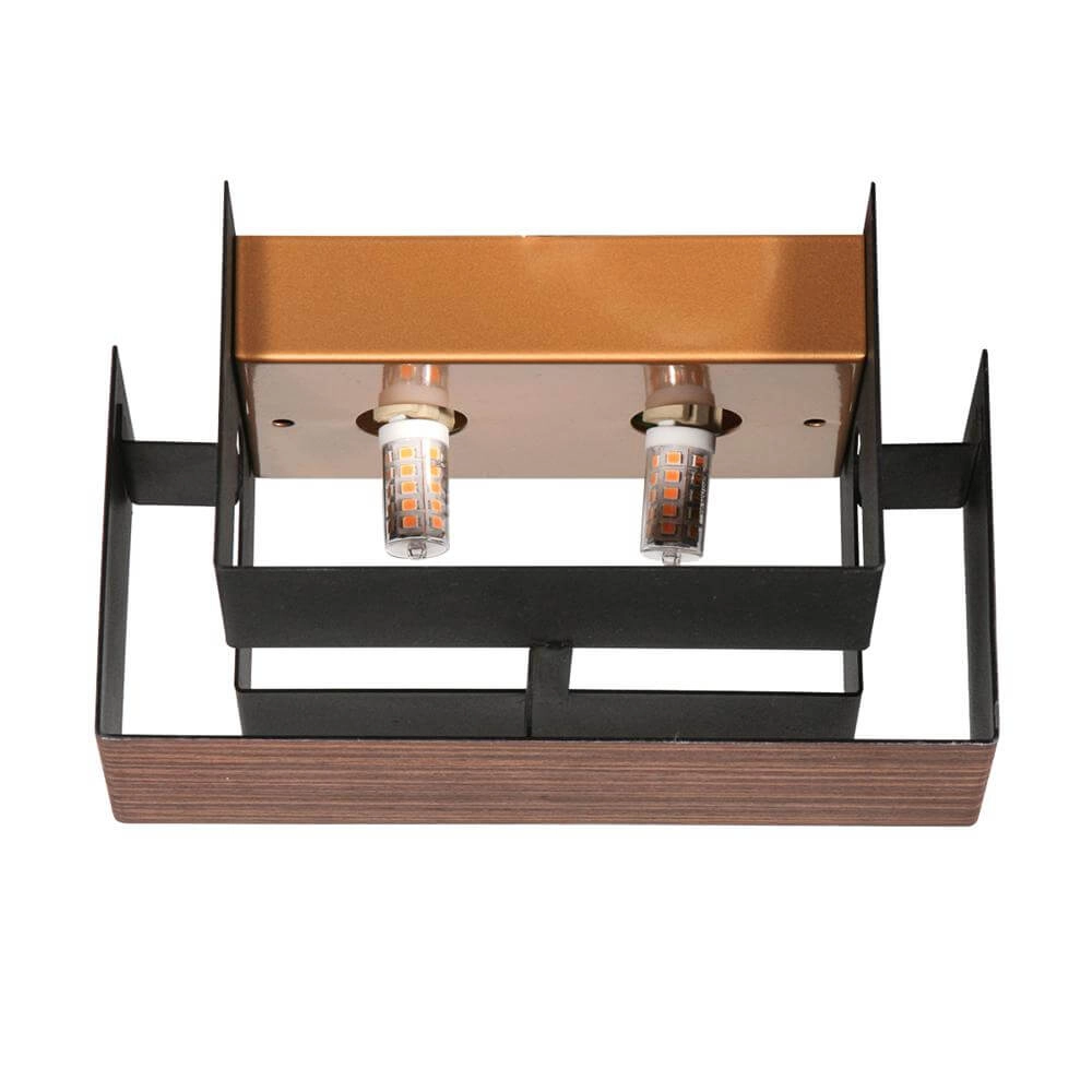 Wandlamp Muro zwart met hout M Steinhauer 8712746177756