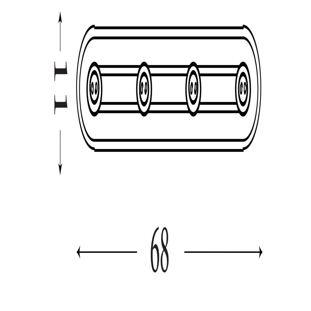 Plafondlamp San Diego 4-lichts zwart Searchlight 5053423302096