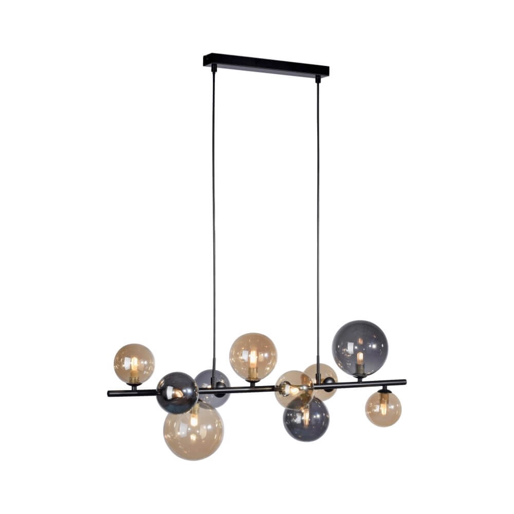 Zwarte hanglamp Popsicle design 10-lichts Paul Neuhaus 4012248375495