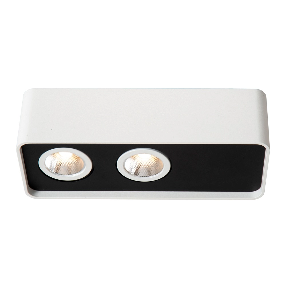 2-lichts plafondlamp Angular wit