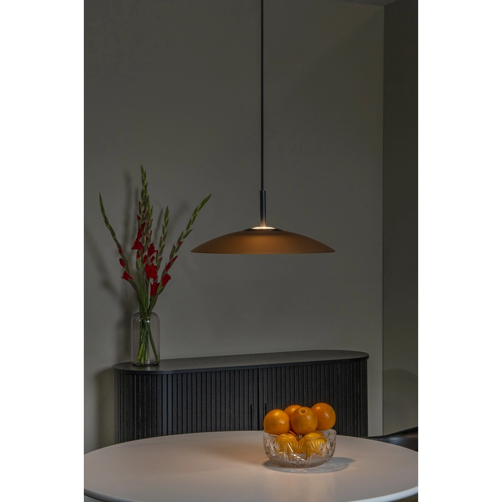 Strakke hanglamp Menga Ø 40cm amber glas Premium by Lucide 5411212251190