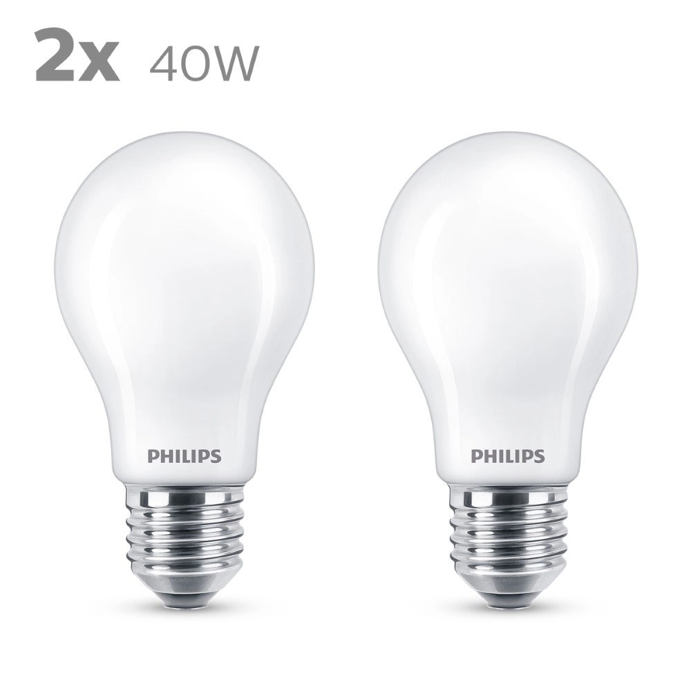 4,5W - E27 - 2700K - 470 lumen set van 2 Philips 8718699777654