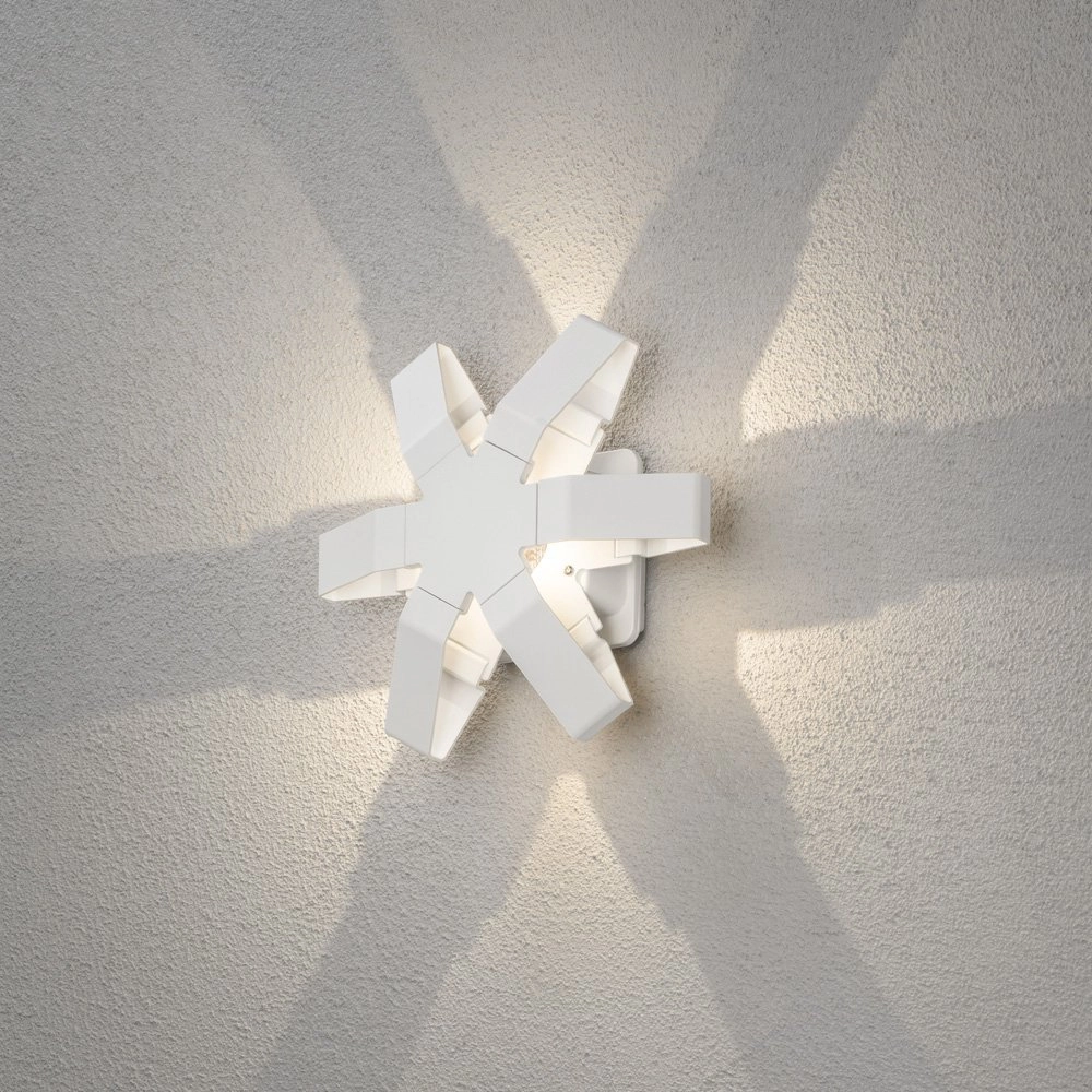 Ultra design buitenlamp Pescara Star 25cm wit KonstSmide 7318307977257