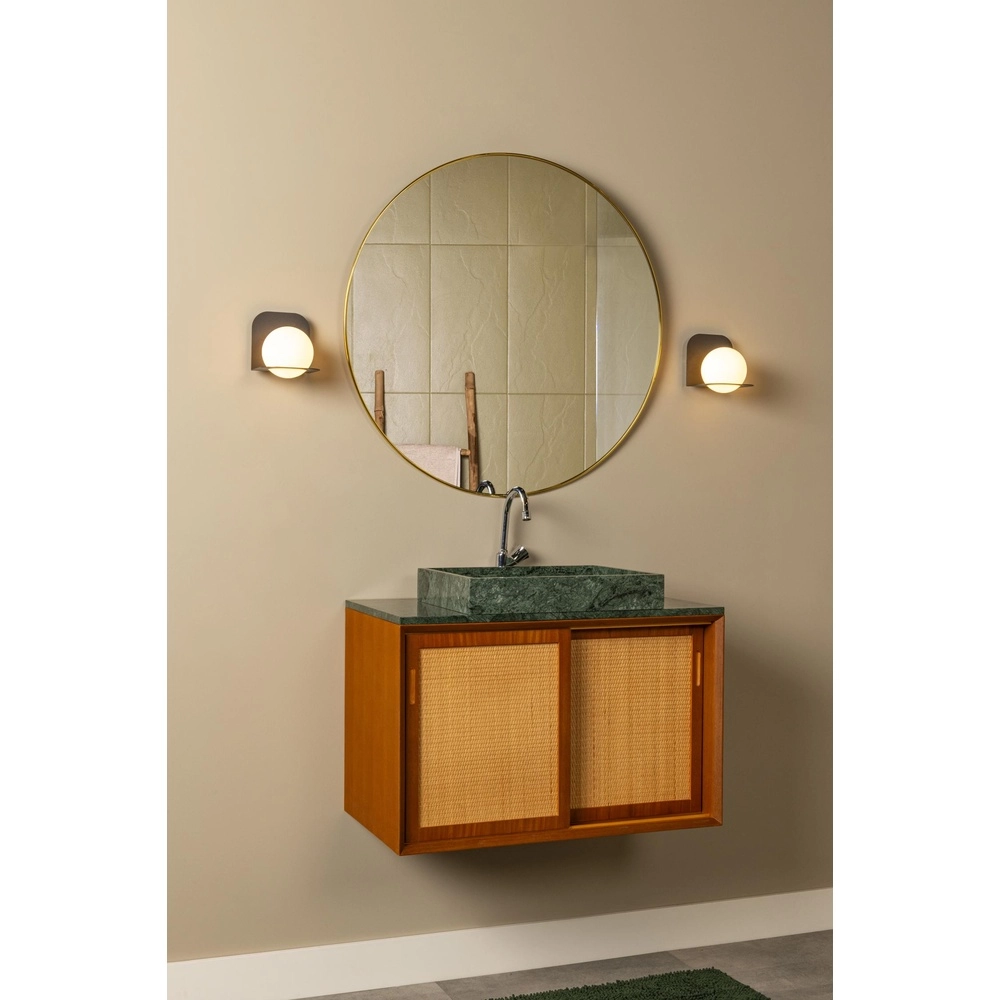 Design wandlamp Davy zwart geschikt voor badkamer Lucide 5411212040558