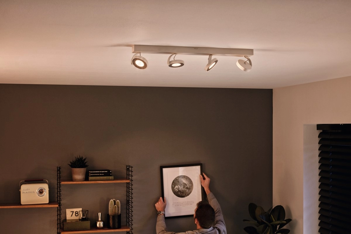 Spotlamp Clockwork 4-lichts wit Philips 8718696154526