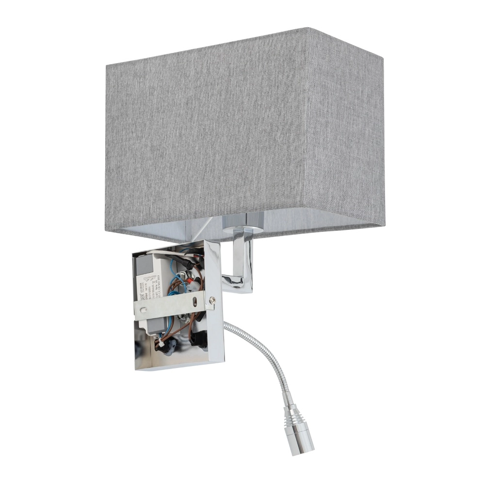 Bedlampje Hotel Mood Led 26cm grijs Lyora 5903139117937