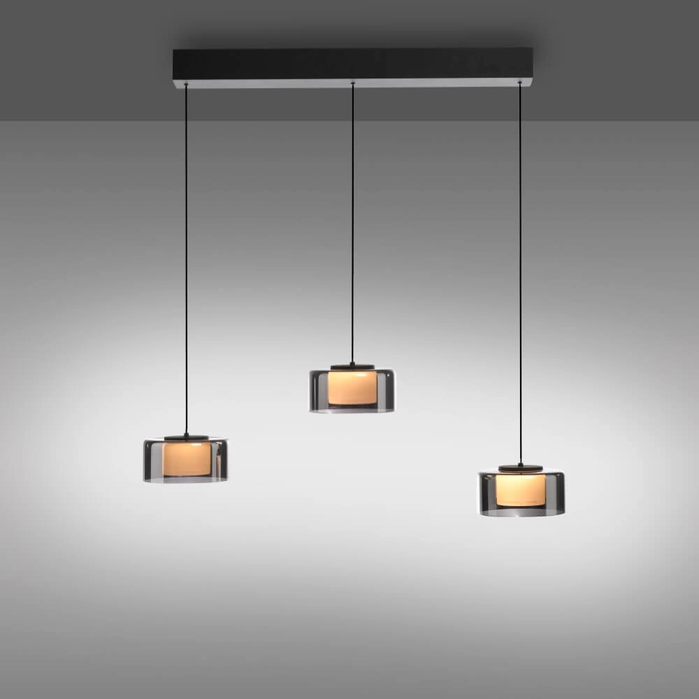 3-lichts hanglamp Rika zwart Paul Neuhaus 4012248383070