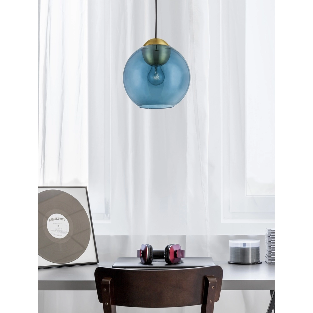 Design hanglamp Midori blauw glas