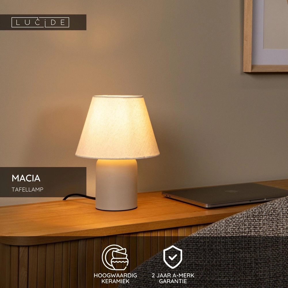 Tafellampje Macia zand bruin Lucide 5411212061577