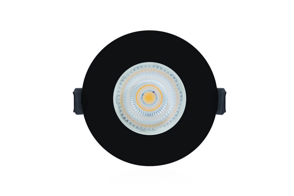 Zwarte inbouwspot EvoFire GU10 - rond Lyora 5055788253792