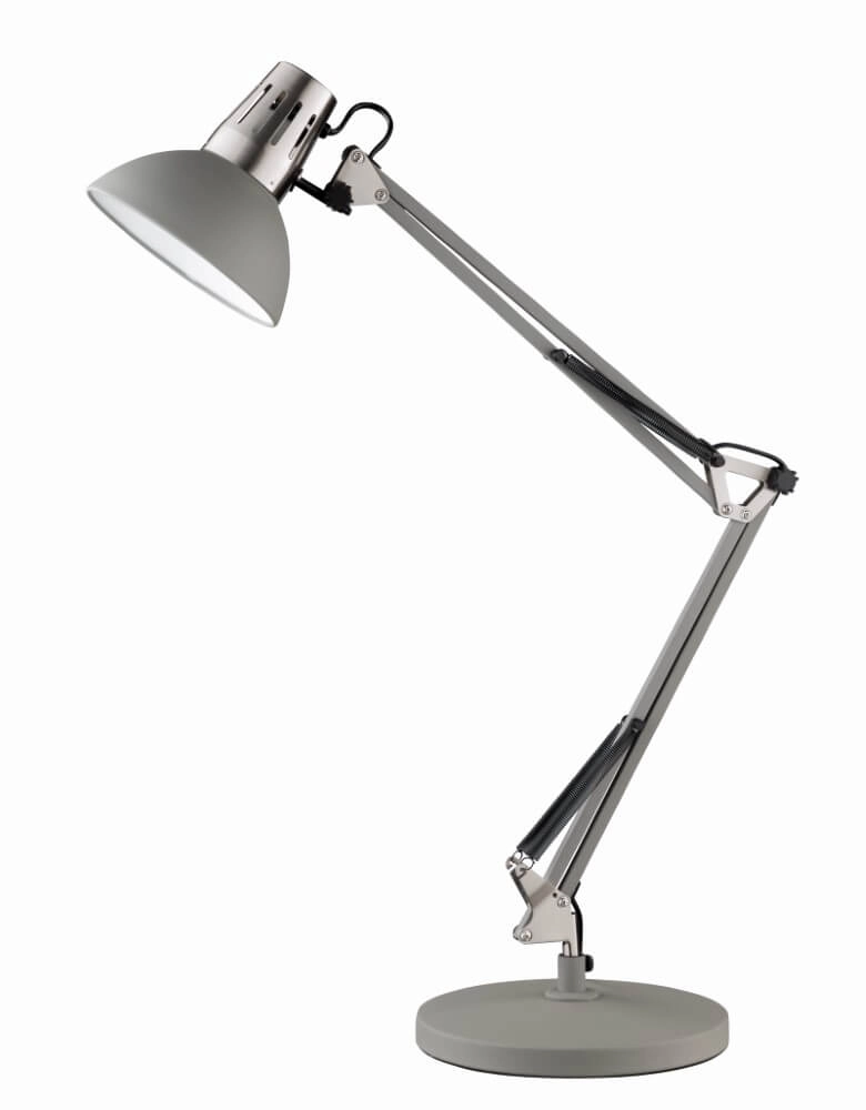 Stoere bureaulamp Pit grijs