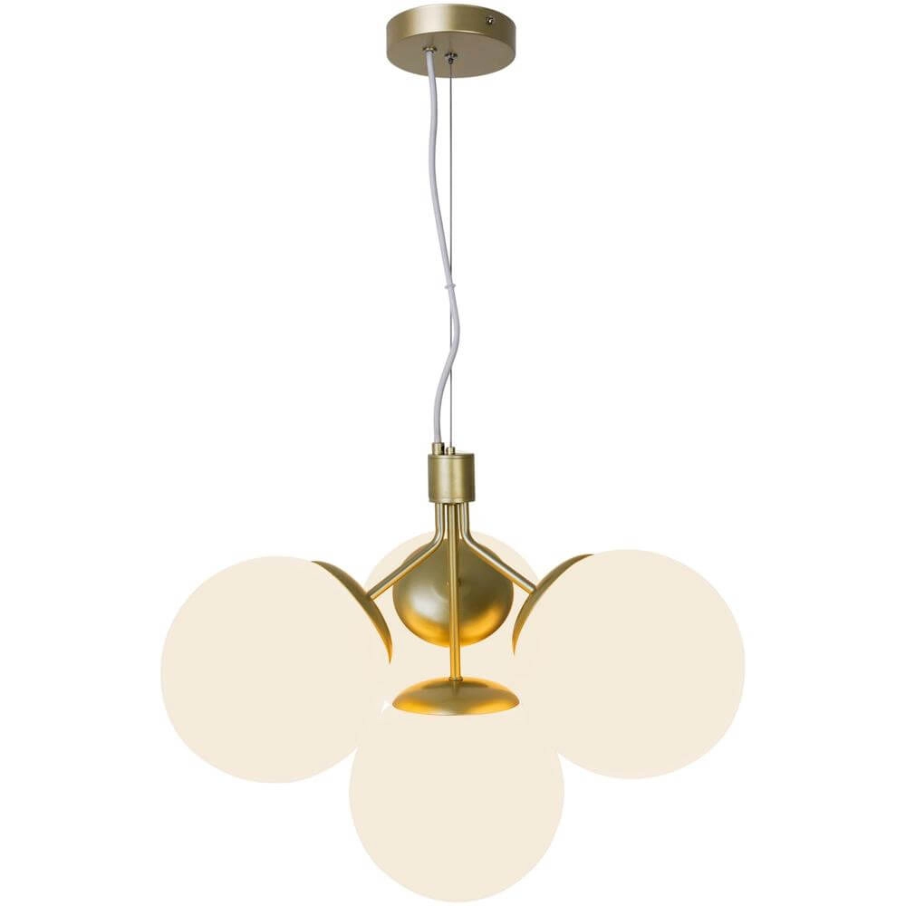 4-lichts hanglamp Ivona goud met wit glas Nordlux 5704924005329