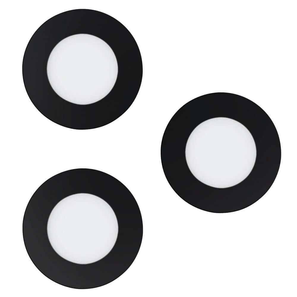 Spots Zigbee Fueva-Z set van 3 zwart Spots Zigbee Fueva-Z set van 3 zwart