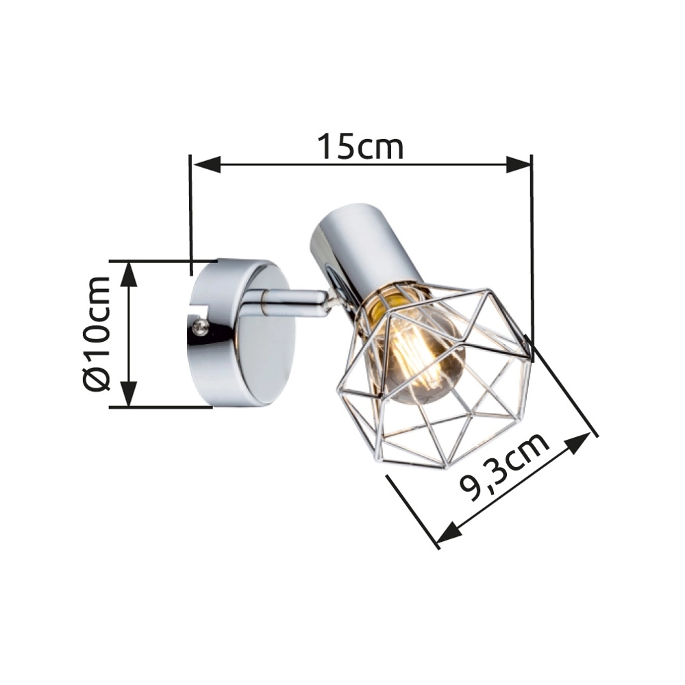 Wandlamp Xara I chroom Globo 9007371325290