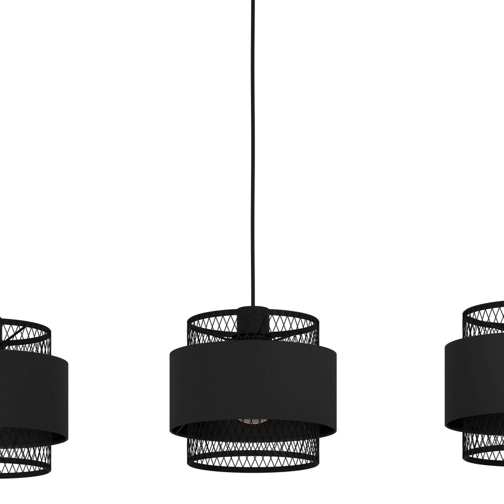 Zwart hanglamp Bazely 3L - Ø 23cm Eglo 9002759436698