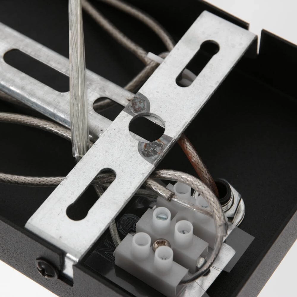 Hanglamp 3-lichts Stang zwart met kap lichtblauw Steinhauer 8712746175424