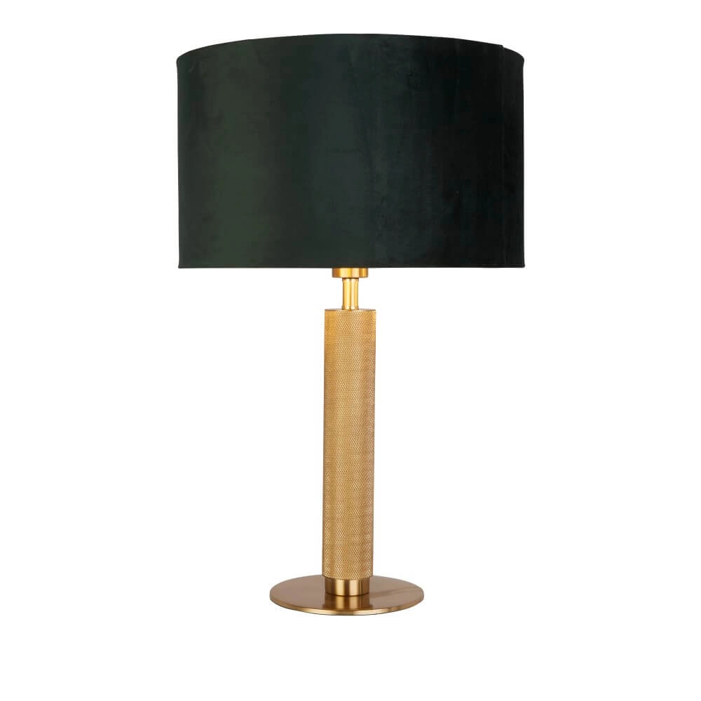 Gouden tafellamp London met groene kap Searchlight 5053423248400