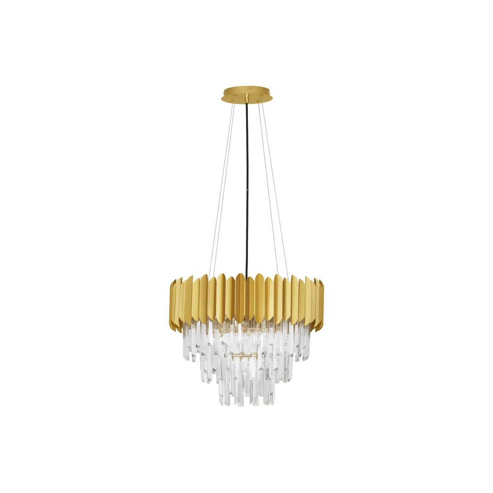 Hanglamp Magnolia goud en kristal Ø 50cm Lyora 5212017434968