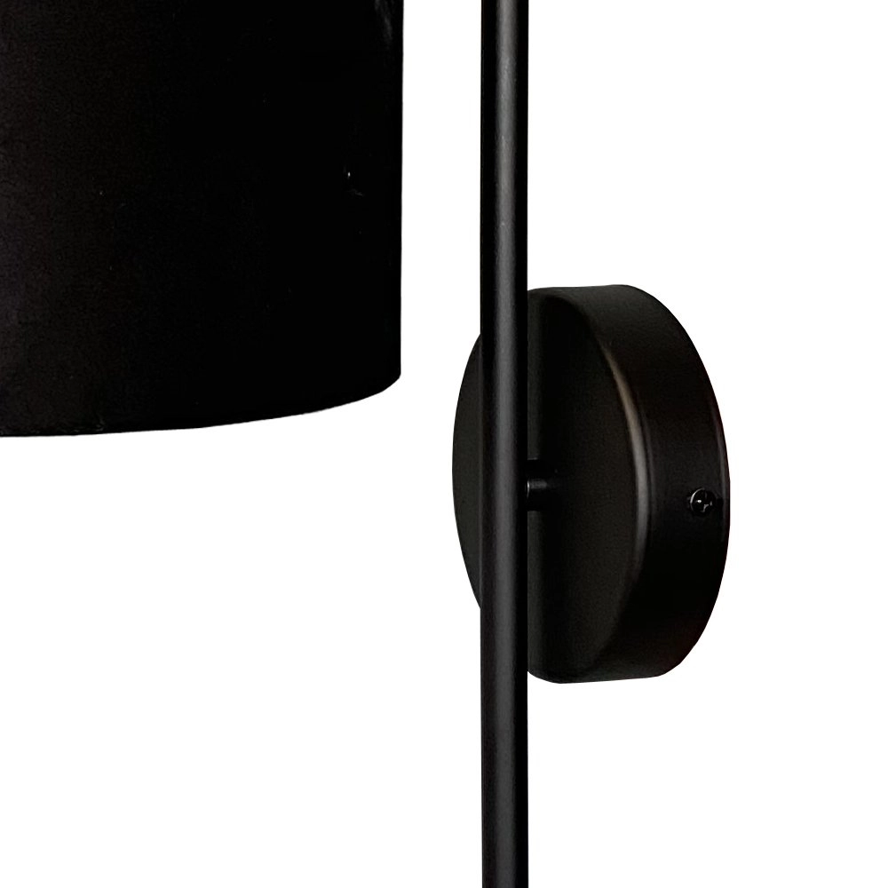 Zwarte wandlamp Venus met zwarte lampenkap Masterlight 8718121251172